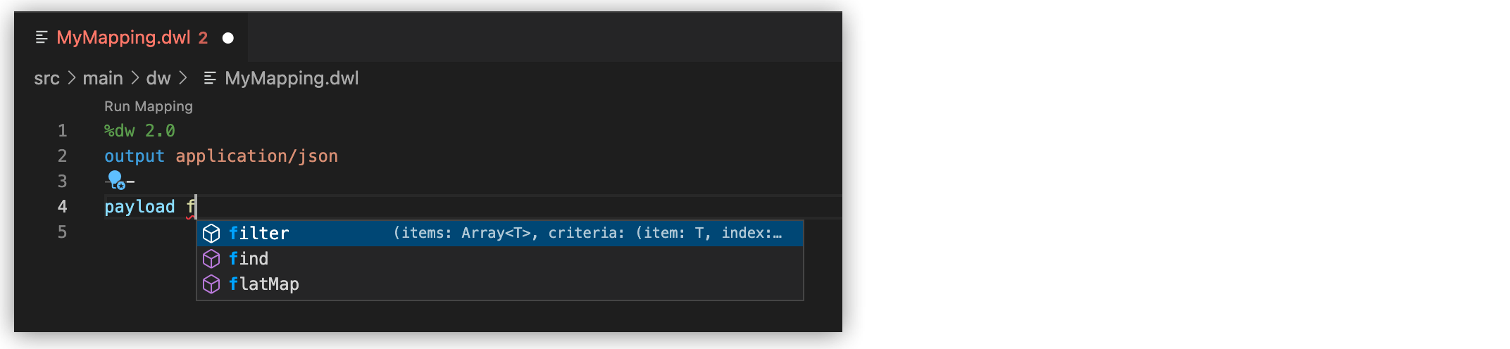 Completion Feature sample