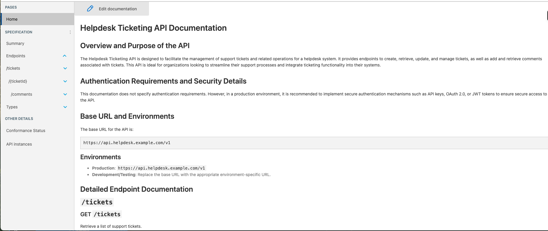 ex auto generate api doc