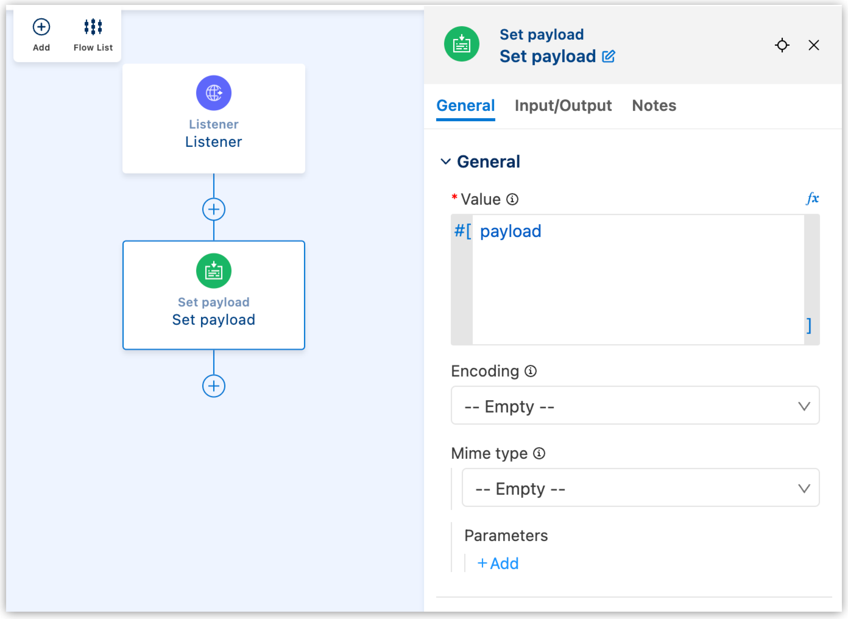Set Payload への式の追加