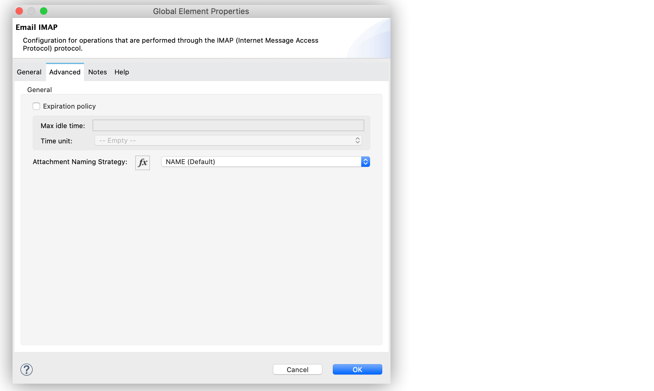 「Attachment Naming Strategy (添付ファイル命名戦略)」 グローバル要素