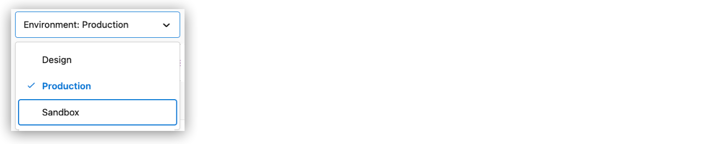 Anypoint Monitoring の環境セレクター