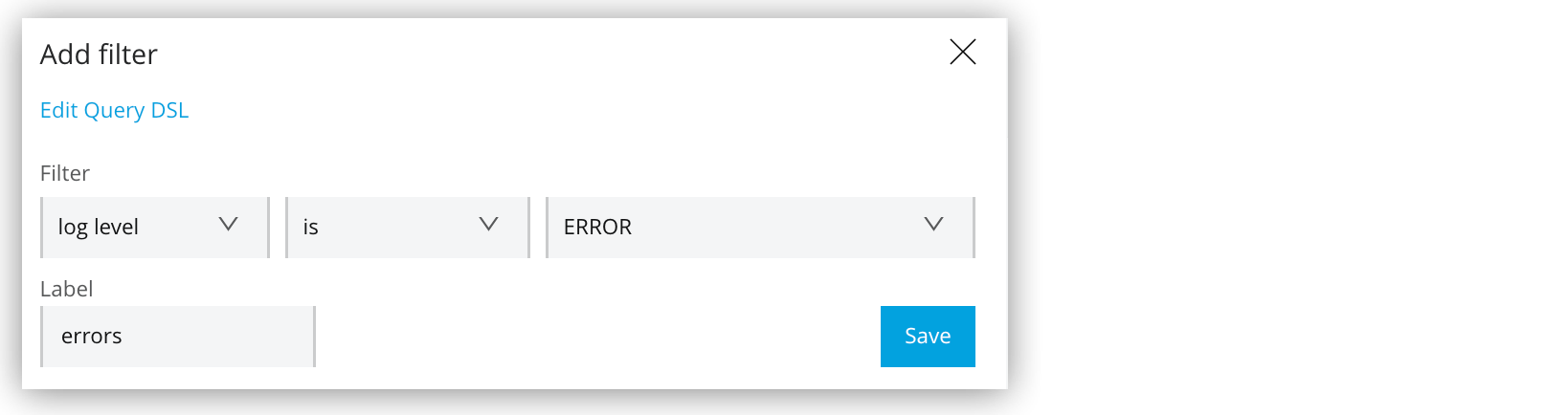 エラーの検索条件を追加するフォーム