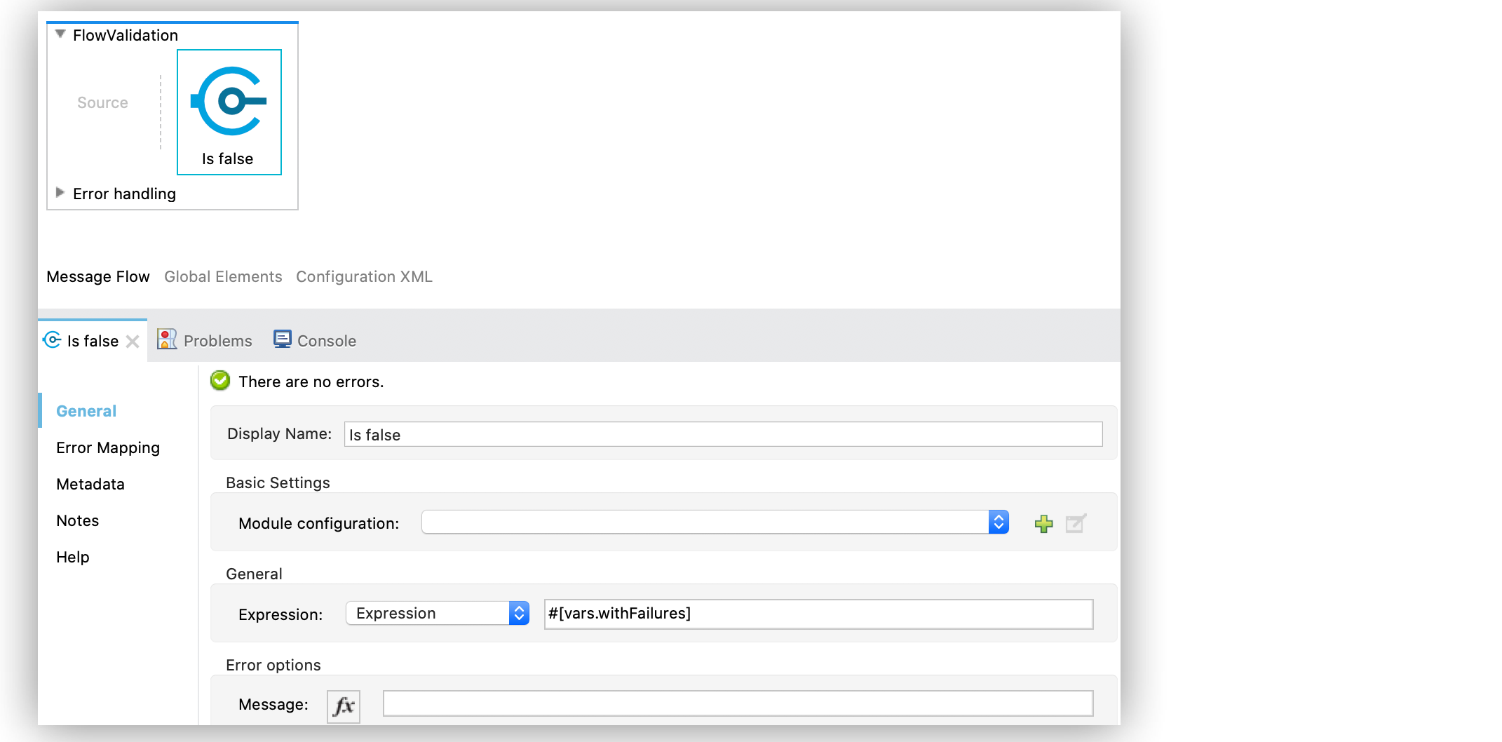 Is false collection の設定