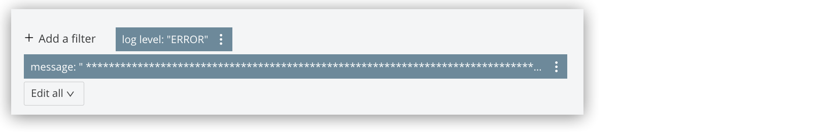 Log message filter tag