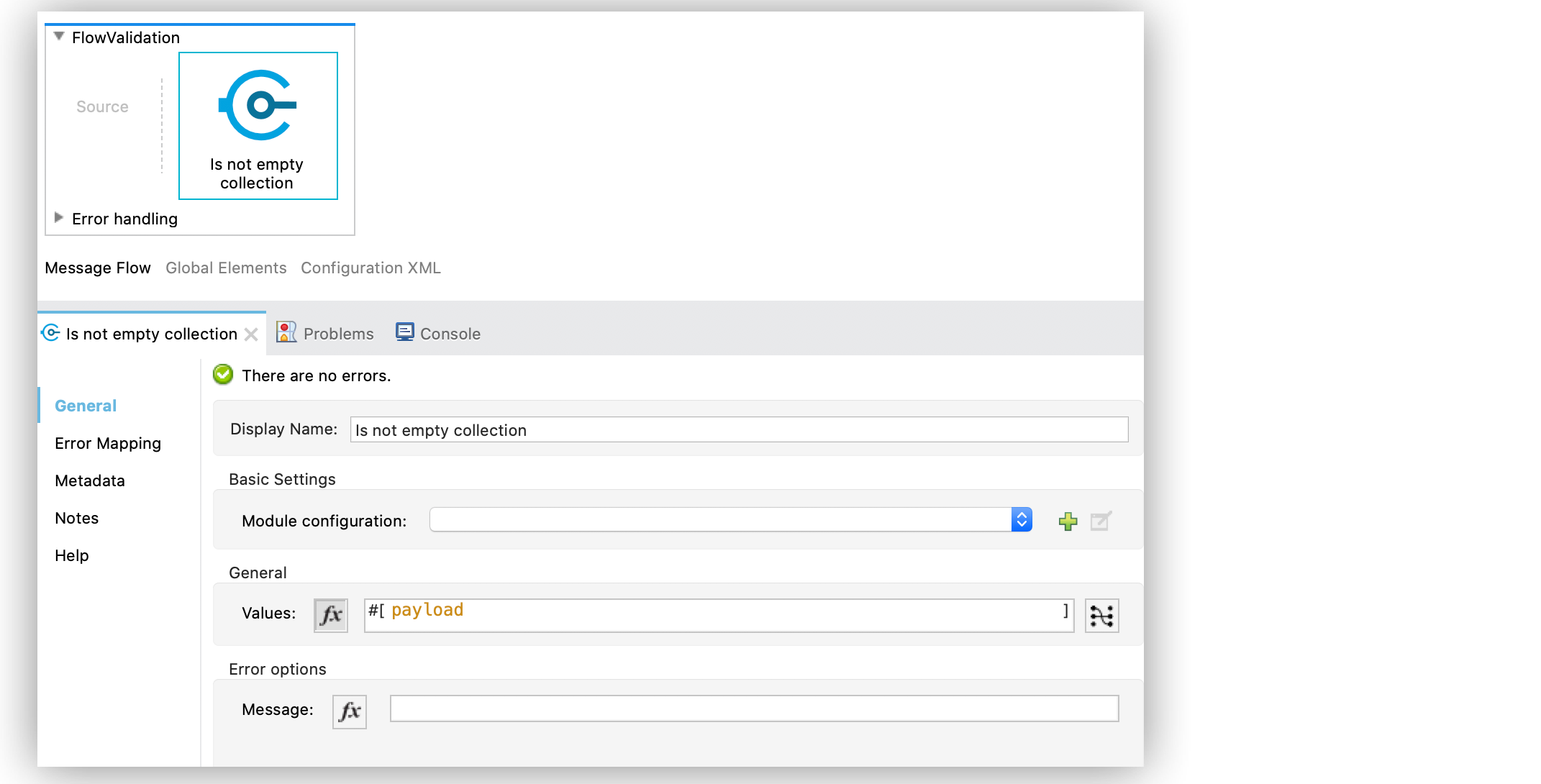 Is not empty collection Configuration